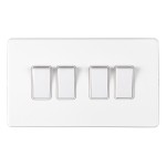 Carlisle Brass Eurolite Concealed 4 Gang 2 Way Rocker Switch