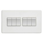 Carlisle Brass Eurolite Concealed 6 Gang 2 Way Rocker Switch