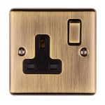 Carlisle Brass Eurolite Enhance Decorative Single 13 Amp Double Pole Switched Socket