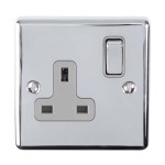 Carlisle Brass Eurolite Enhance Decorative Single 13 Amp Double Pole Switched Socket