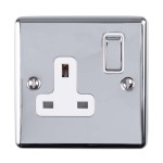 Carlisle Brass Eurolite Enhance Decorative Single 13 Amp Double Pole Switched Socket