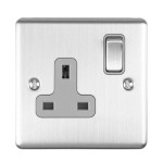 Carlisle Brass Eurolite Enhance Decorative Single 13 Amp Double Pole Switched Socket