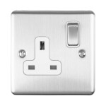 Carlisle Brass Eurolite Enhance Decorative Single 13 Amp Double Pole Switched Socket