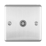 Carlisle Brass Eurolite Enhance Decorative 1 Gang Isolated TV Coaxial Socket