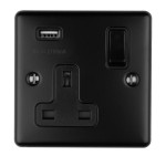 Carlisle Brass Eurolite Enhance Decorative 13 Amp Single USB-A Switched Socket