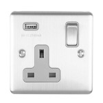 Carlisle Brass Eurolite Enhance Decorative 13 Amp Single USB-A Switched Socket