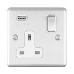 Carlisle Brass Eurolite Enhance Decorative 13 Amp Single USB-A Switched Socket