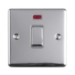 Carlisle Brass Eurolite Enhance Decorative 1 Gang 20 Amp Double Pole Switch with Neon Indicator