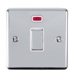 Carlisle Brass Eurolite Enhance Decorative 1 Gang 20 Amp Double Pole Switch with Neon Indicator