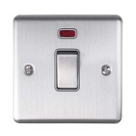 Carlisle Brass Eurolite Enhance Decorative 1 Gang 20 Amp Double Pole Switch with Neon Indicator