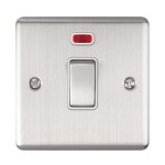 Carlisle Brass Eurolite Enhance Decorative 1 Gang 20 Amp Double Pole Switch with Neon Indicator