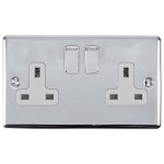 Carlisle Brass Eurolite Enhance Decorative Double 13 Amp Double Pole Switched Socket