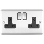 Carlisle Brass Eurolite Enhance Decorative Double 13 Amp Double Pole Switched Socket