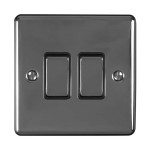 Carlisle Brass Eurolite Enhance Decorative 2 Gang 2 Way 10 Amp Rocker Switch