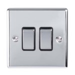 Carlisle Brass Eurolite Enhance Decorative 2 Gang 2 Way 10 Amp Rocker Switch