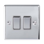 Carlisle Brass Eurolite Enhance Decorative 2 Gang 2 Way 10 Amp Rocker Switch