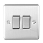 Carlisle Brass Eurolite Enhance Decorative 2 Gang 2 Way 10 Amp Rocker Switch