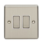 Carlisle Brass Eurolite Enhance Decorative 2 Gang 2 Way 10 Amp Rocker Switch