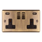 Carlisle Brass Eurolite Enhance Decorative 13 Amp Double USB-A Socket