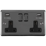 Carlisle Brass Eurolite Enhance Decorative 13 Amp Double USB-A Socket