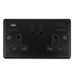 Carlisle Brass Eurolite Enhance Decorative 13 Amp Double USB-A & USB-C Socket