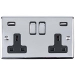 Carlisle Brass Eurolite Enhance Decorative 13 Amp Double USB-A Socket