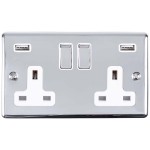 Carlisle Brass Eurolite Enhance Decorative 13 Amp Double USB-A Socket