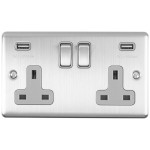 Carlisle Brass Eurolite Enhance Decorative 13 Amp Double USB-A Socket