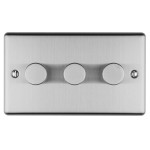 Enhance Decorative 3 Gang 2 Way LED Dimmer Switch (400W)