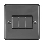 Carlisle Brass Eurolite Enhance Decorative 3 Gang 2 Way 10 Amp Rocker Switch