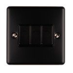 Carlisle Brass Eurolite Enhance Decorative 3 Gang 2 Way 10 Amp Rocker Switch