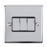 Carlisle Brass Eurolite Enhance Decorative 3 Gang 2 Way 10 Amp Rocker Switch