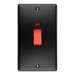 Carlisle Brass Eurolite Enhance Decorative 45 Amp Double Pole Switch with Neon Indicator - Double Vertical Plate