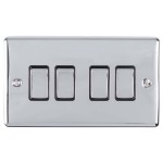 Carlisle Brass Eurolite Enhance Decorative 4 Gang 2 Way Rocker Switch