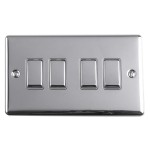 Carlisle Brass Eurolite Enhance Decorative 4 Gang 2 Way Rocker Switch