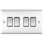 Carlisle Brass Eurolite Enhance Decorative 4 Gang 2 Way Rocker Switch