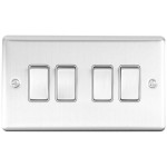 Carlisle Brass Eurolite Enhance Decorative 4 Gang 2 Way Rocker Switch