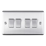 Carlisle Brass Eurolite Enhance Decorative 4 Gang 2 Way Rocker Switch