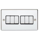 Carlisle Brass Eurolite Enhance Decorative 6 Gang 2 Way Rocker Switch