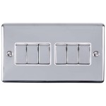 Carlisle Brass Eurolite Enhance Decorative 6 Gang 2 Way Rocker Switch