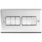 Carlisle Brass Eurolite Enhance Decorative 6 Gang 2 Way Rocker Switch