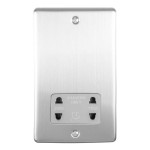 Carlisle Brass Eurolite Enhance Decorative  Shaver Socket Dual Output Voltage 230/115V