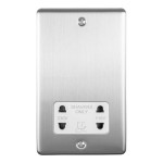 Carlisle Brass Eurolite Enhance Decorative  Shaver Socket Dual Output Voltage 230/115V