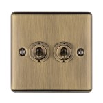 Carlisle Brass Eurolite Enhance Decorative 2 Gang 2 Way Toggle Switch