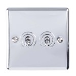 Carlisle Brass Eurolite Enhance Decorative 2 Gang 2 Way Toggle Switch