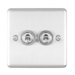 Carlisle Brass Eurolite Enhance Decorative 2 Gang 2 Way Toggle Switch