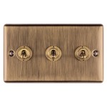 Carlisle Brass Eurolite Enhance Decorative 3 Gang 2 Way Toggle Switch