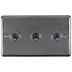 Carlisle Brass Eurolite Enhance Decorative 3 Gang 2 Way Toggle Switch