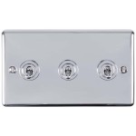 Carlisle Brass Eurolite Enhance Decorative 3 Gang 2 Way Toggle Switch