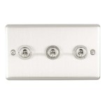 Carlisle Brass Eurolite Enhance Decorative 3 Gang 2 Way Toggle Switch